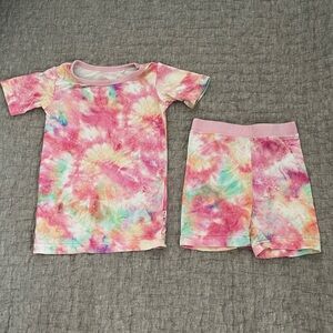 Little Sleepies Pink Tye Dye Short Set